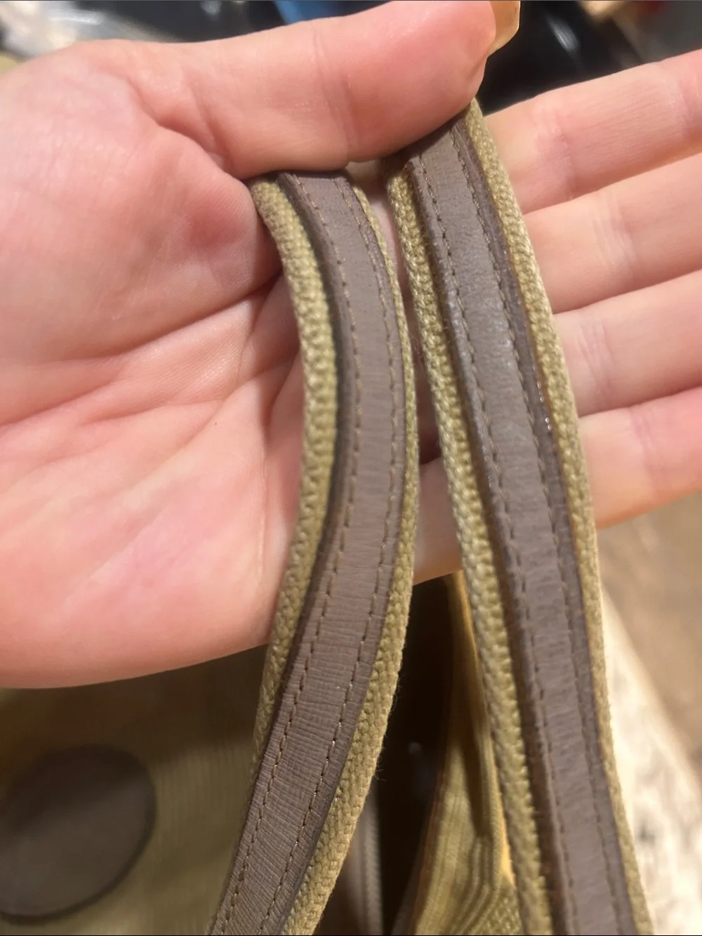 Yves Saint Laurent vtg Olive Canvas Travel Bag GUC